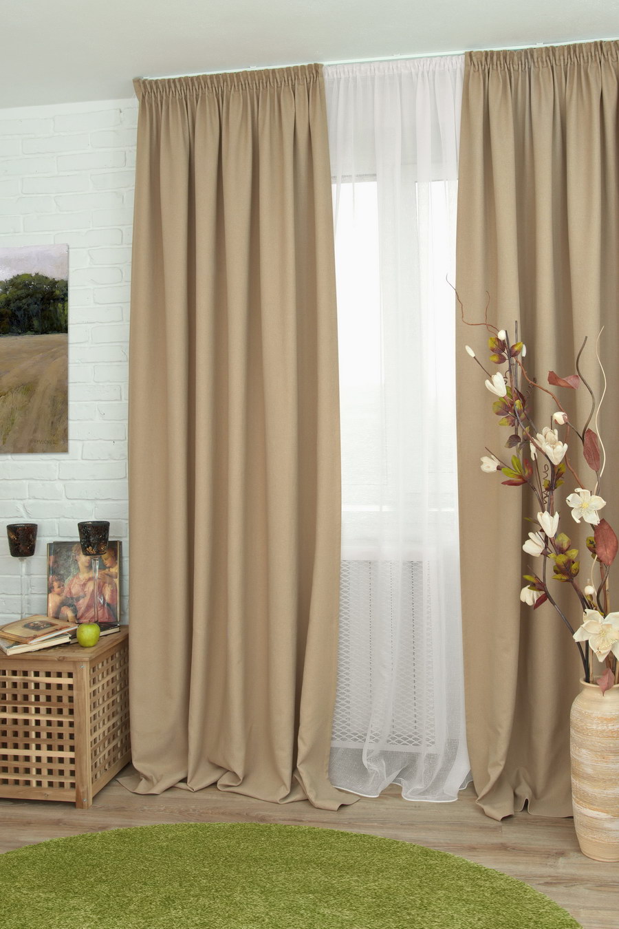 Шторы декоративные BEIGE BLACKOUT NATURE