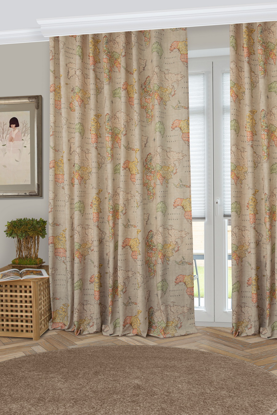 Шторы декоративные BEIGE MUNDI LONETA